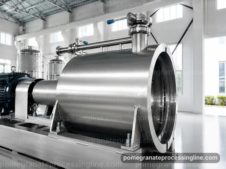 industrial pomegranate juice line, buying considerations: gentle aril pressing section connection view