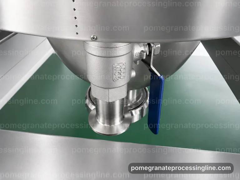 industrial pomegranate juice line, installation and maintenance: gentle aril pressing section connection view