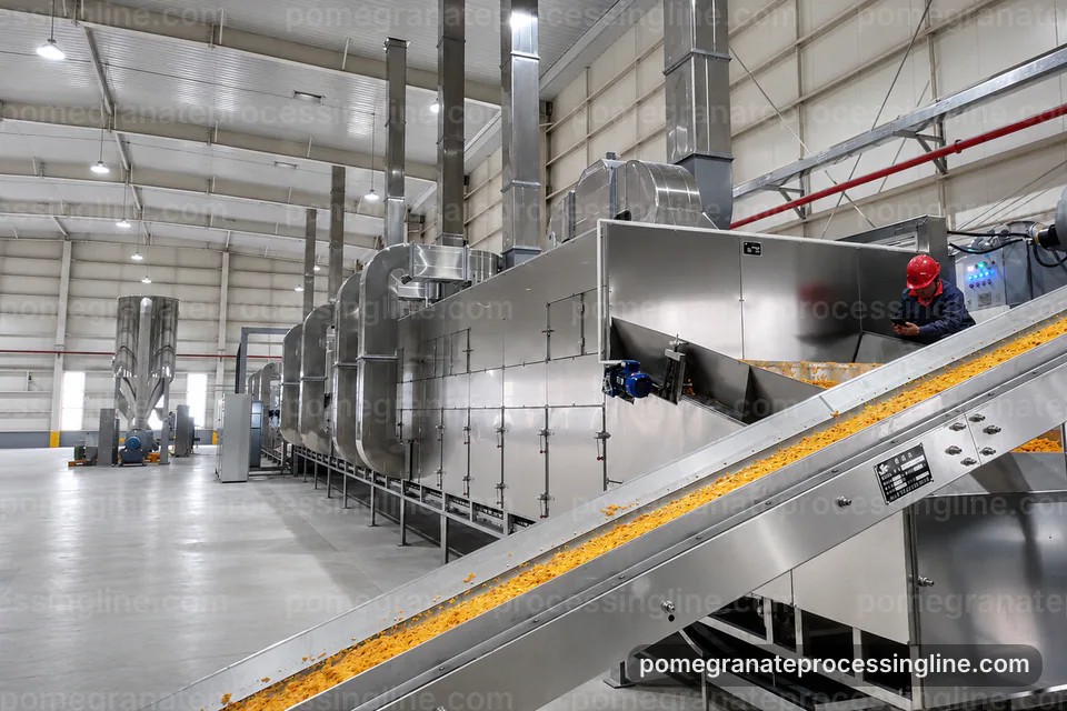 industrial pomegranate juice line, installation and maintenance: pomegranate aril separator operating stage