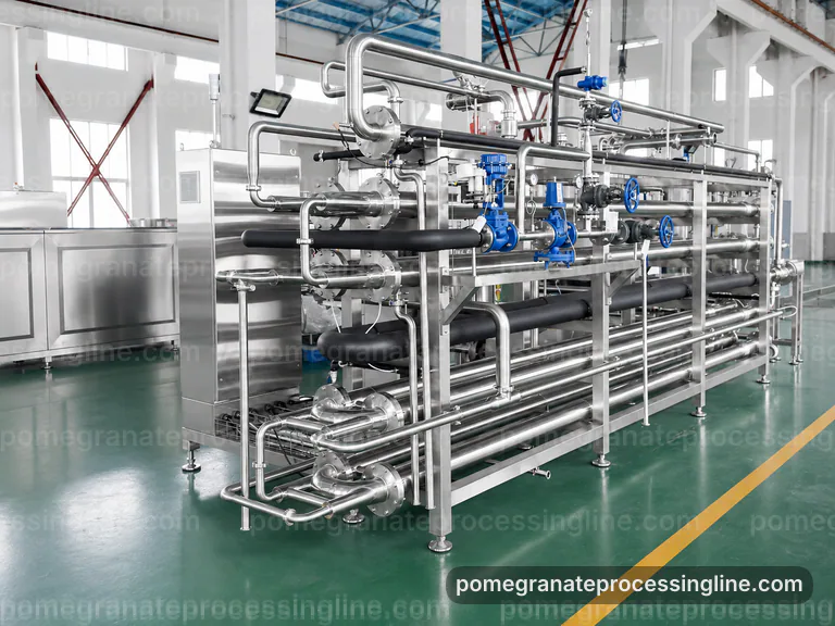 industrial pomegranate juice line, proposal requirements: pomegranate aril separator connection view