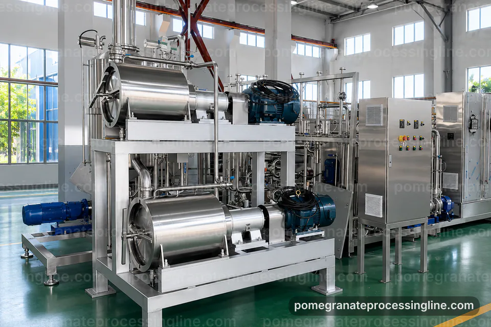 industrial pomegranate juice line, proposal requirements: gentle aril pressing section operating stage
